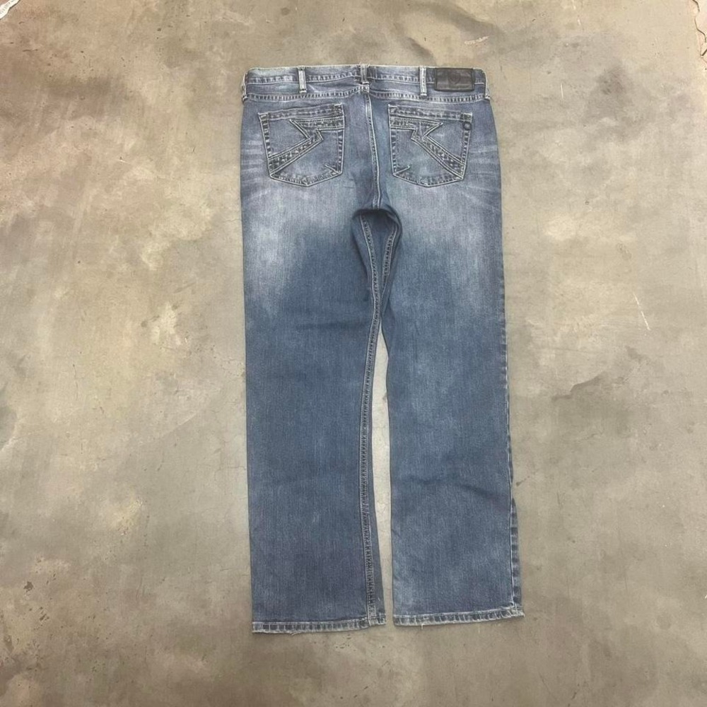 Y2K‎ rock republic men's blue straight leg embroidered jeans skater hiphop 38